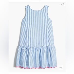Crew cuts 🦋 blue and white seersucker  dress